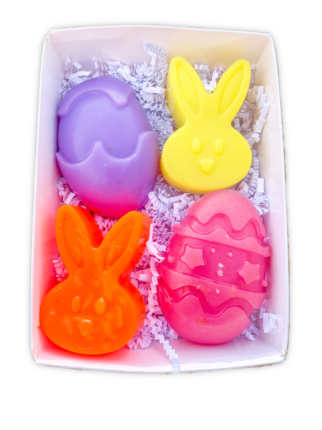 Easter Bunny and Egg Natural Soaps Gift Set with Coconut Milk and Four Different Scents By Youstina Naturals (Ester Soap Set 2)