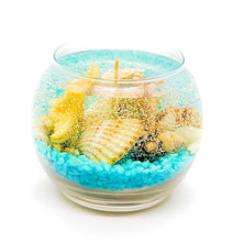 Load image into Gallery viewer, Seashell Gel Candle with Ocean Breeze Scent 15 oz, Gift Candle, Centerpiece by Youstina Naturals
