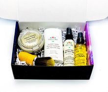 Load image into Gallery viewer, Shaving Box Kit for Father's Day / Christmas Gift for Him / sensitive skin with bentonite clay and Lavender Lemon Essential oils