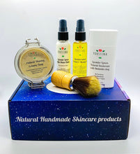 Load image into Gallery viewer, Shaving Box Kit for Father's Day / Christmas Gift for Him / sensitive skin with bentonite clay and Lavender Lemon Essential oils