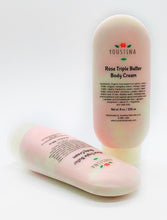Load image into Gallery viewer, Rose Triple Butter Body and Hand Cream 8 fl oz for very dry skin and Eczema relief / Vegan moisturizer / Organic skincare
