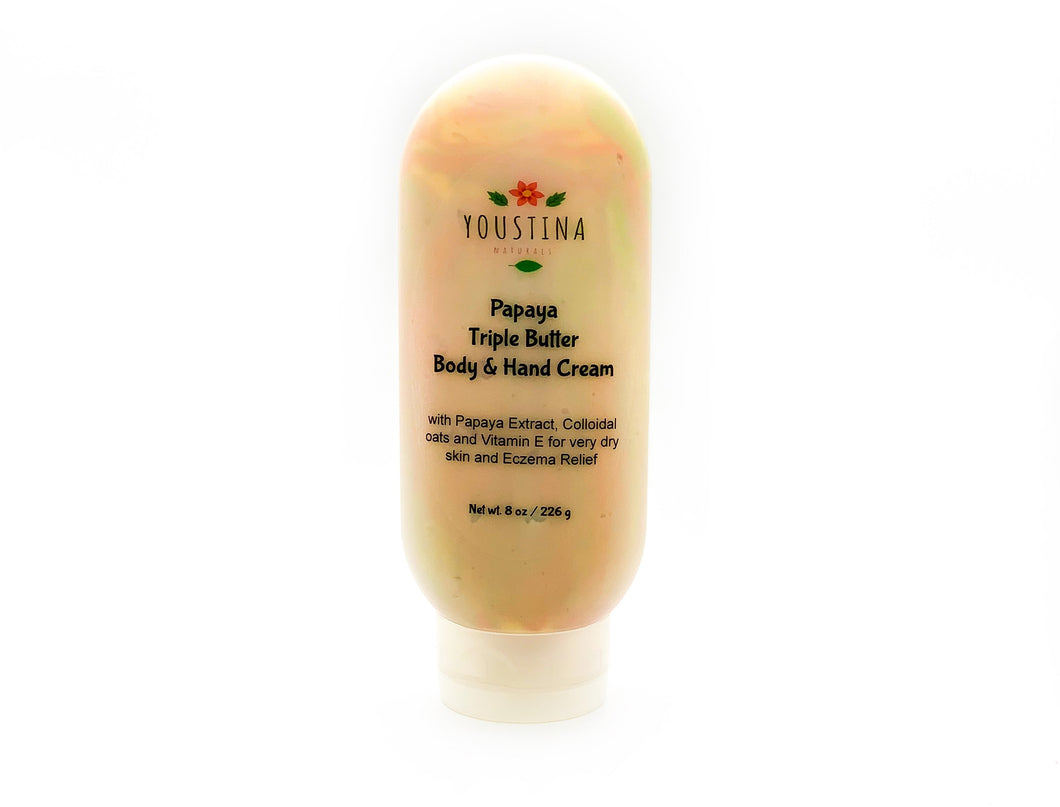 Papaya Triple Butter Body and Hand Cream for eczema relief and very dry skin