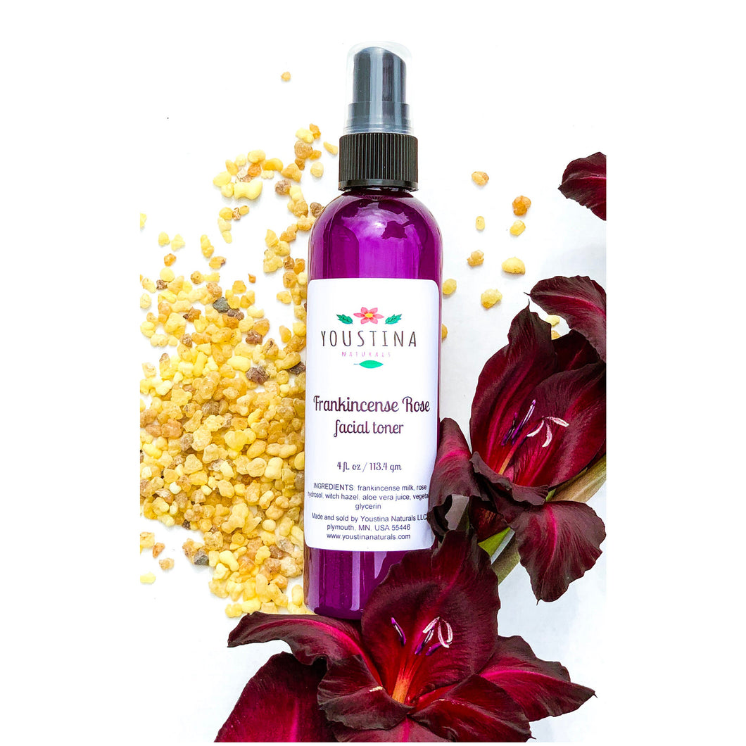 Frankincense Rose Facial Toner with Frankincense Milk and Rose water / Natural Collagen Anti aging Hydrating Toner