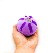 Load image into Gallery viewer, Lavender Bath Bomb with Lavender buds / Relaxing Large Bath Bombs / Luxury Bubble Bath / Self care Gift