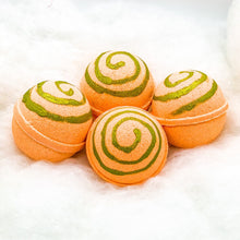 Load image into Gallery viewer, Papaya Bath Bomb with Papaya extract and Kaolin clay / Luxury Large Bath Bombs Gift / Bubble Bath Fizzy
