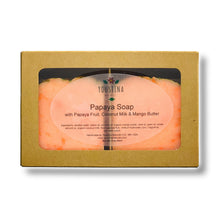 Load image into Gallery viewer, Natural Papaya Soap with Organic Coconut Milk, Mango Butter and Fresh Papaya Fruit 4 oz each by Youstina Naturals