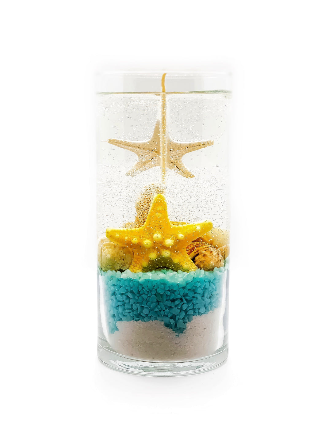 Seashell Gel Candle Cylinder Shape Scent 20 oz