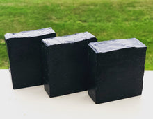 Load image into Gallery viewer, Natural activated charcoal Soap with peppermint lavender oils
