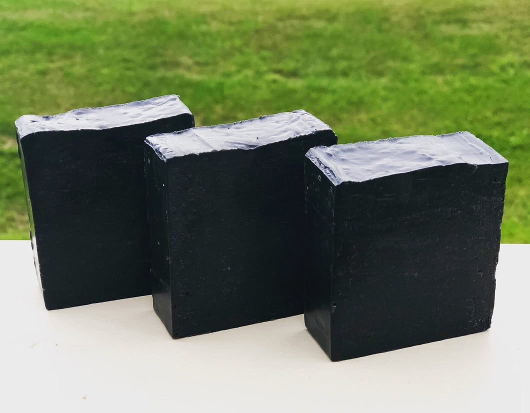 Natural activated charcoal Soap with peppermint lavender oils