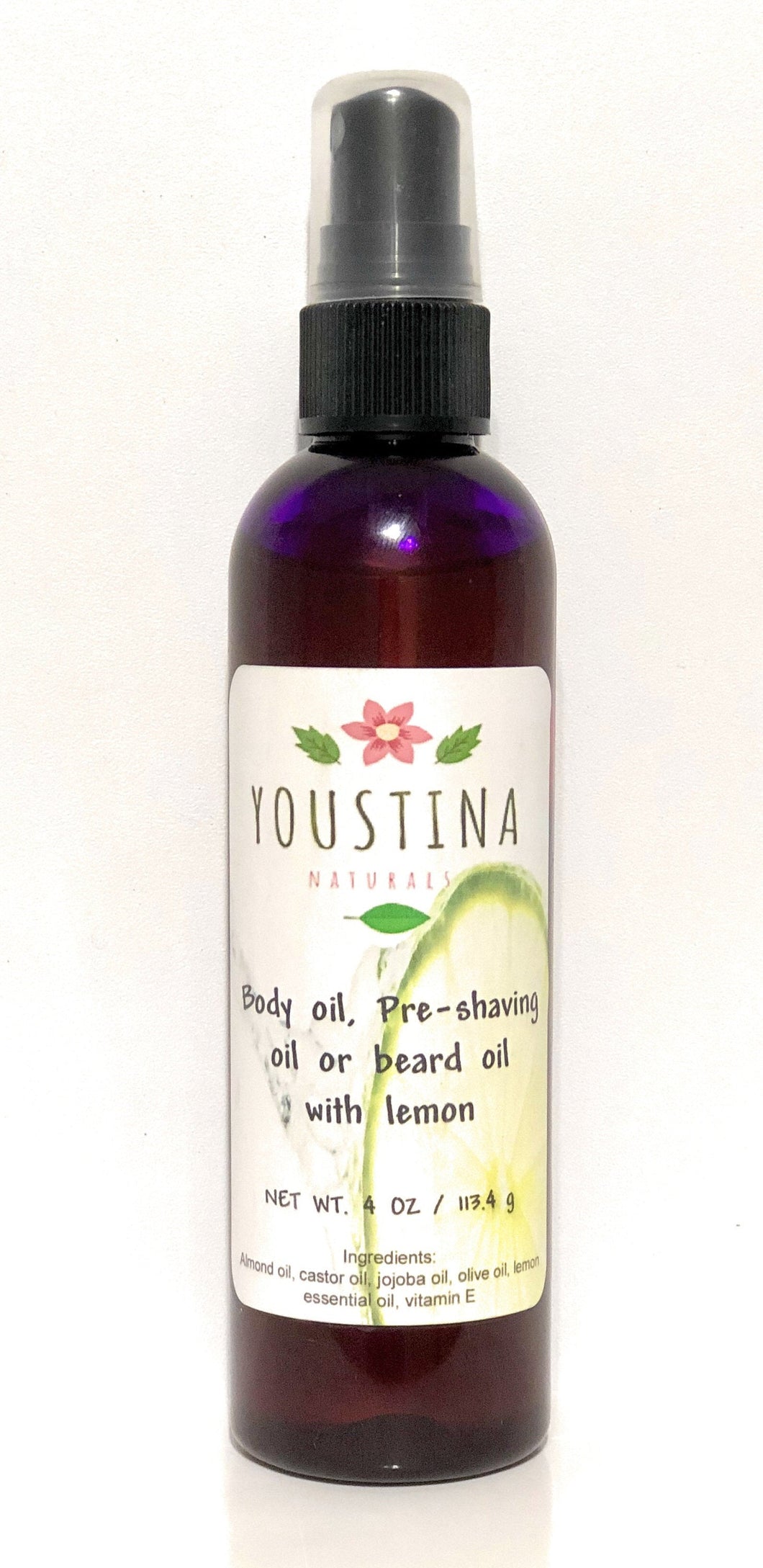 Massage body oil or pre shave oil 4 fl oz scented