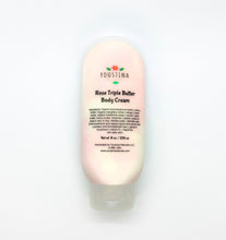 Load image into Gallery viewer, Rose Triple Butter Body and Hand Cream 8 fl oz for very dry skin and Eczema relief / Vegan moisturizer / Organic skincare
