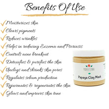 Load image into Gallery viewer, Papaya Clay Mask for Face with Papaya powder Extract / Detoxifying / Whitening and Glowing / for All Types of Skin and Acne Prone
