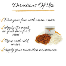Load image into Gallery viewer, Papaya Clay Mask for Face with Papaya powder Extract / Detoxifying / Whitening and Glowing / for All Types of Skin and Acne Prone
