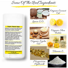 Load image into Gallery viewer, Natural deodorant with lemon essential oil / Aluminum free / Vegan / Organic
