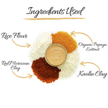 Load image into Gallery viewer, Papaya Clay Mask for Face with Papaya powder Extract / Detoxifying / Whitening and Glowing / for All Types of Skin and Acne Prone
