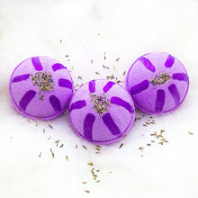Load image into Gallery viewer, Lavender Bath Bomb with Lavender buds / Relaxing Large Bath Bombs / Luxury Bubble Bath / Self care Gift
