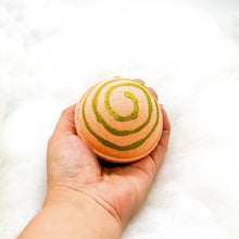 Load image into Gallery viewer, Papaya Bath Bomb with Papaya extract and Kaolin clay / Luxury Large Bath Bombs Gift / Bubble Bath Fizzy
