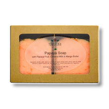 Load image into Gallery viewer, Natural Papaya Soap with Organic Coconut Milk, Mango Butter and Fresh Papaya Fruit 4 oz each by Youstina Naturals
